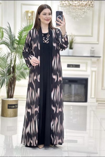 leyla elbise takım Siyah