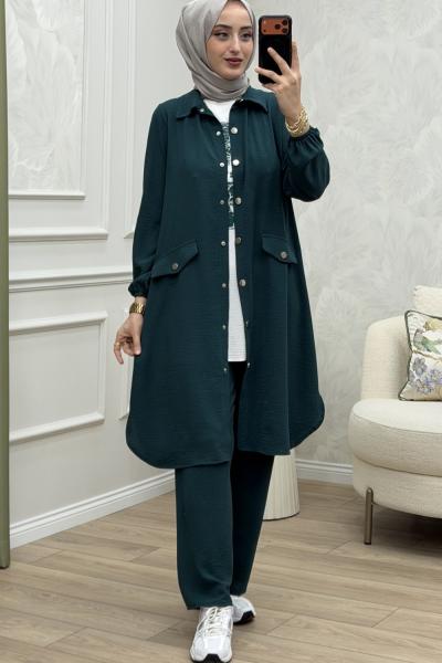 Elvis 3 lü Takım Petrol Yeşili