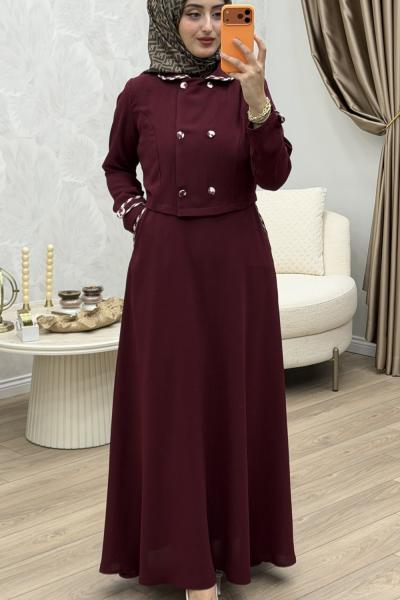 Ezel Elbise Bordo