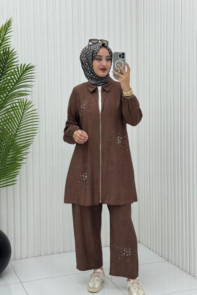 Pelin Takım Kahverengi