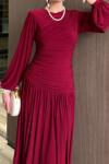 Ahenk Elbise Bordo