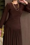 Ahenk Elbise Kahverengi