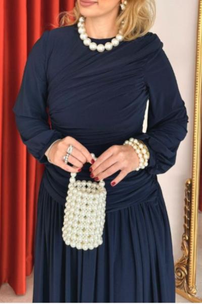 Ahenk Elbise Lacivert