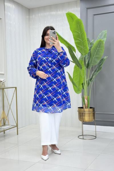 Ahu Tunik Saks Mavisi