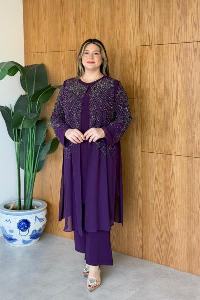 Ajda Büyük Beden Takım Mor