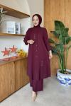 Alara Tunik Takım Bordo
