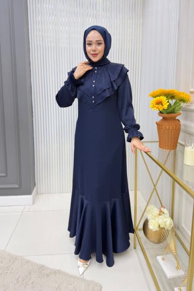 Asena Elbise Lacivert