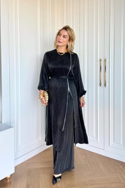 Aygün Pantolonlu Takım Siyah