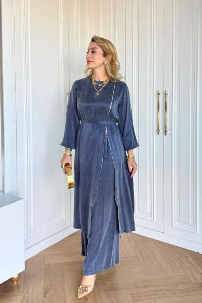 Aygün Pantolonlu Takım Lacivert