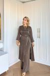 Aygün Pantolonlu Takım Kahverengi