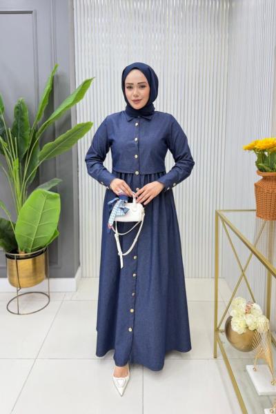 Aymira Kot Elbise  Mavi