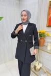 Ayşin Pantolonlu Takım Siyah