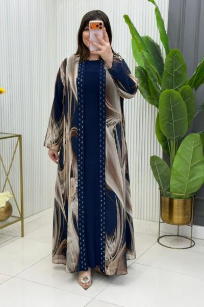 Bergüzar Elbise  Lacivert