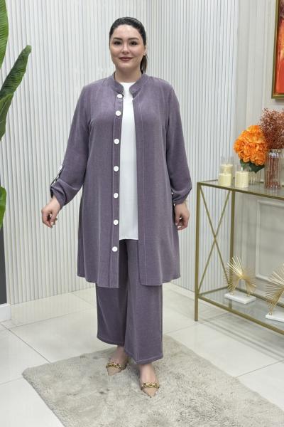 Buse Üçlü Takım Lila