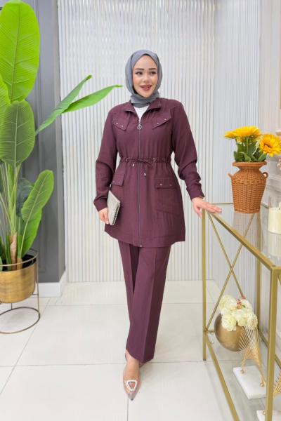 Dilara Tunik Takım Bordo