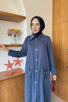 Ecrin Pantolonlu Takım Lacivert