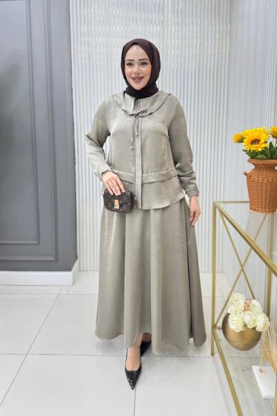 Elçin Etekli Takım  Taş Rengi