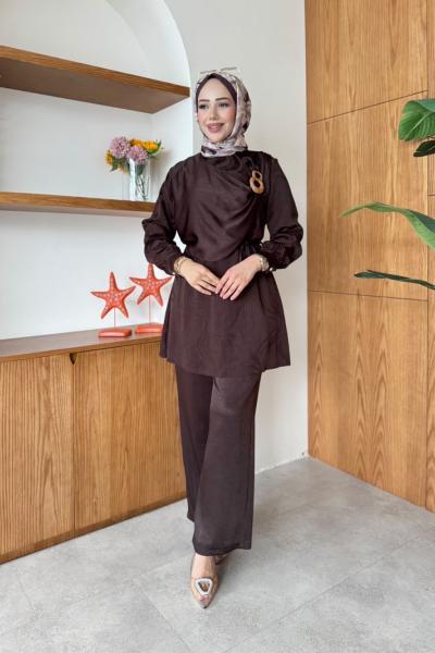 Elya Takım Kahverengi