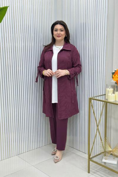 Emel Üçlü Takım Bordo