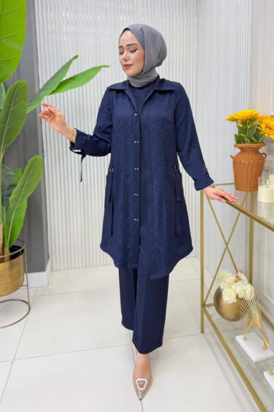 Emine Üçlü Takım Lacivert