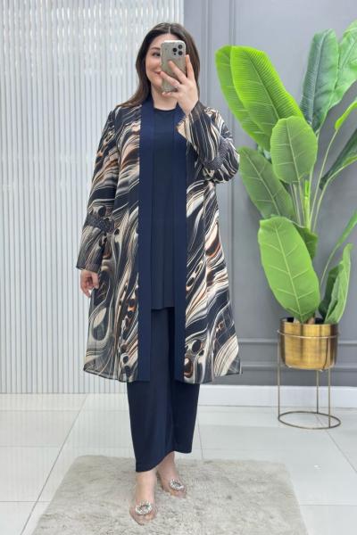 Feyza Üçlü Takım  Lacivert