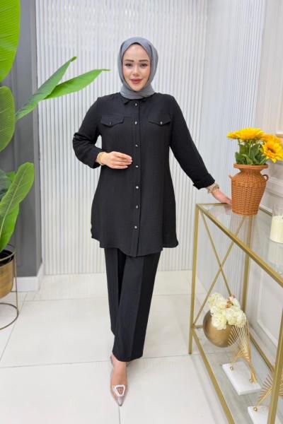 Gülşah Tunik Takım  Siyah