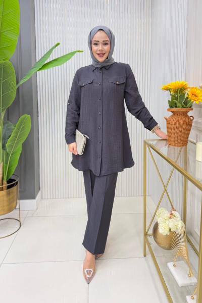 Gülşah Tunik Takım  Antrasit