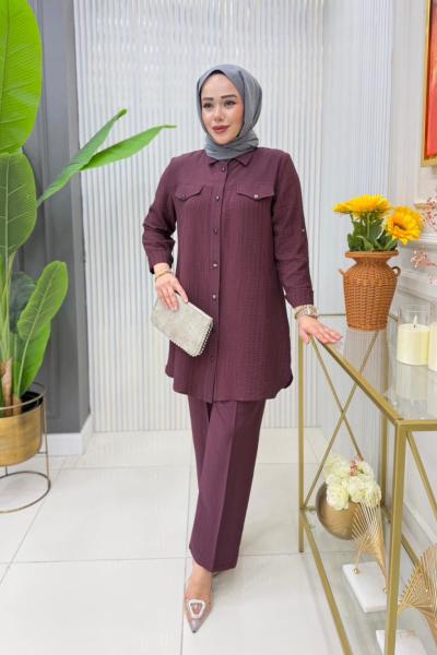 Gülşah Tunik Takım  Bordo