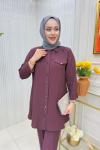Gülşah Tunik Takım  Bordo