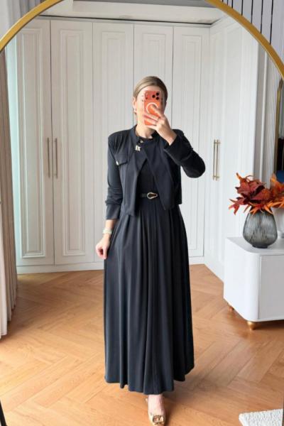 Gülsüm Elbise Siyah