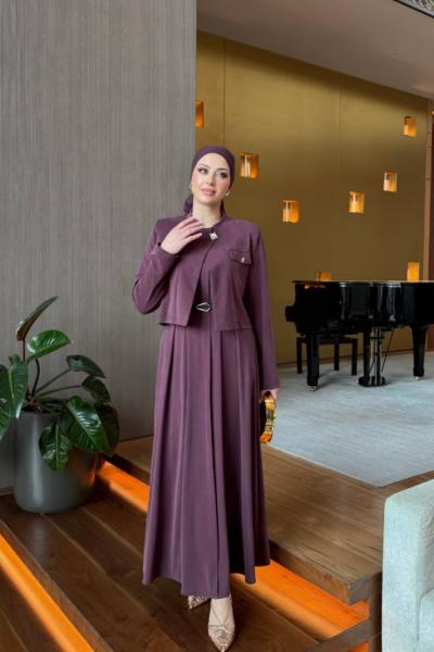 Gülsüm Elbise Mürdüm