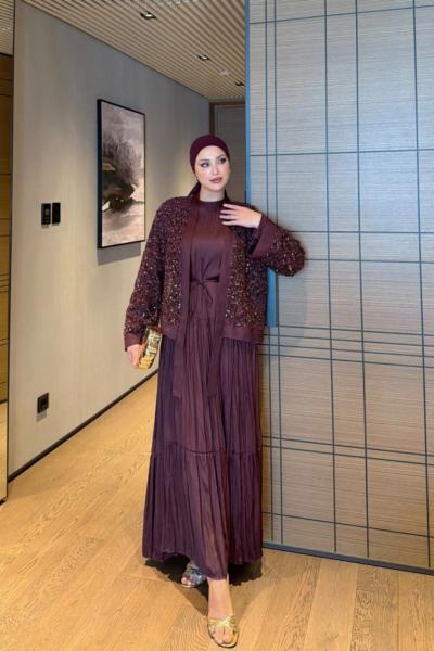 Habibe Elbise Bordo