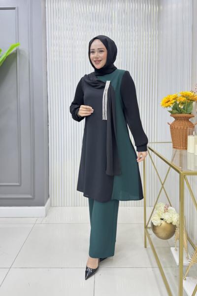 Hediye Tunik Takım Zümrüt