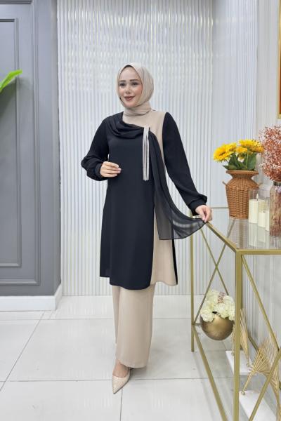 Hediye Tunik Takım Vizon