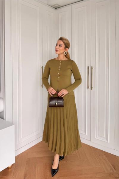 Hicran  Etekli Takım  Yağ Yeşili