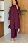İlke Tunik Takım Bordo