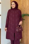 İlke Tunik Takım Bordo