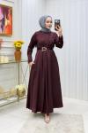 İpek Elbise  Bordo