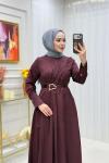 İpek Elbise  Bordo
