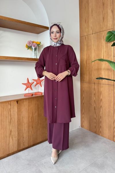 Irmak Tunik Takım  Bordo