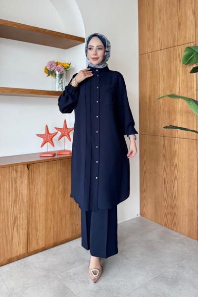Irmak Tunik Takım  Lacivert