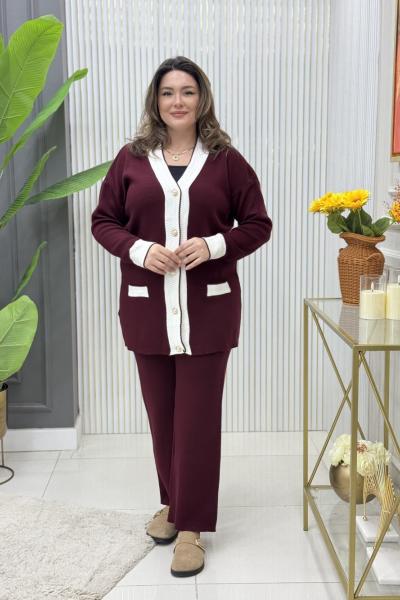 Jülide Triko Takım Bordo