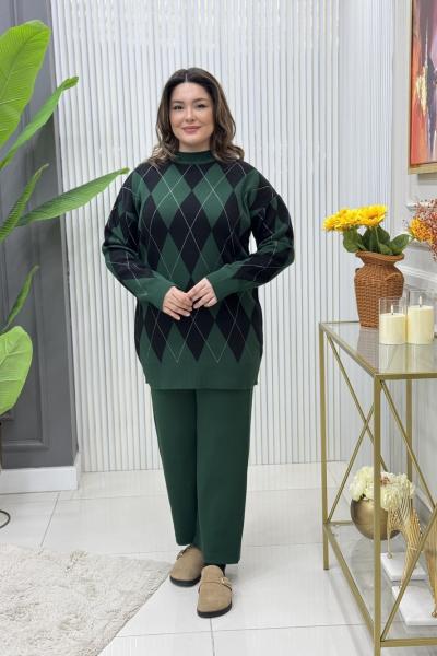 Kamelya Triko Takım Zümrüt