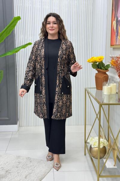 Kardelen 3lü Takım Siyah