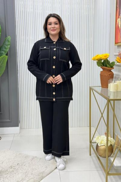 Mahzen Triko Takım Siyah