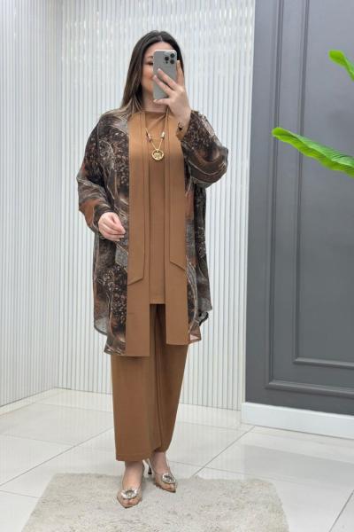 Medine 3lü Takım Camel