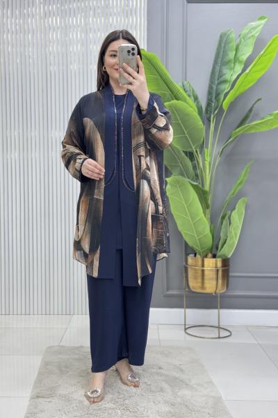 Melodi Üçlü Takım Lacivert