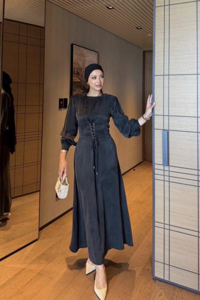 Meral elbise Siyah