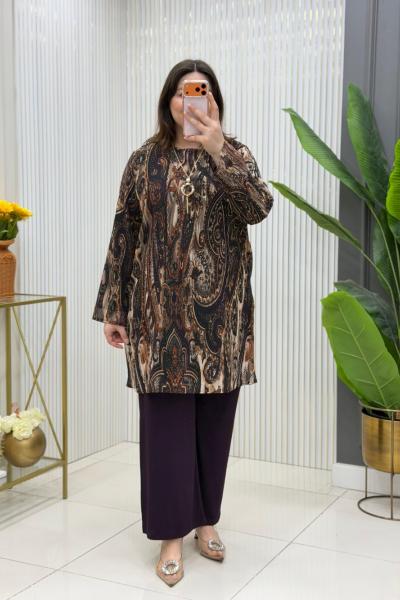 Nejla Tunik Takım  Mor