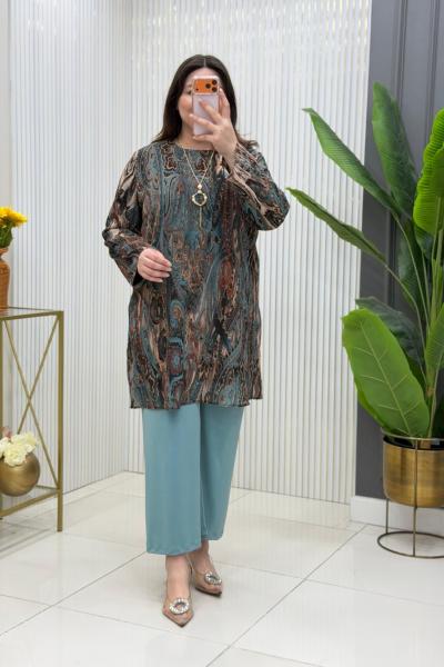 Nejla Tunik Takım  Çağla Yeşili